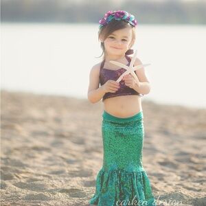 Sequin Mermaid skirt with Purple Shell Too